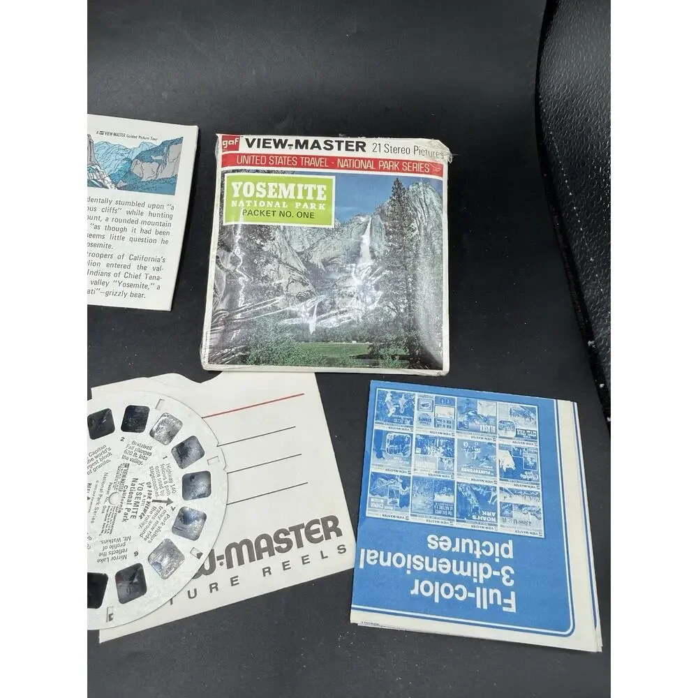 Yosemite National Park California 3d View-Master 3 Reel Packet Complete Set